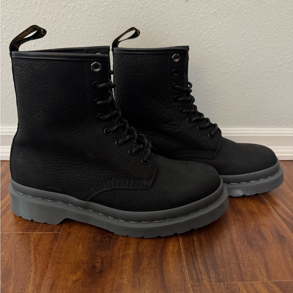 Dr. Martens Women’s 1460 Pascal Mono Black Nubuck 8 Eyelet Lace-up